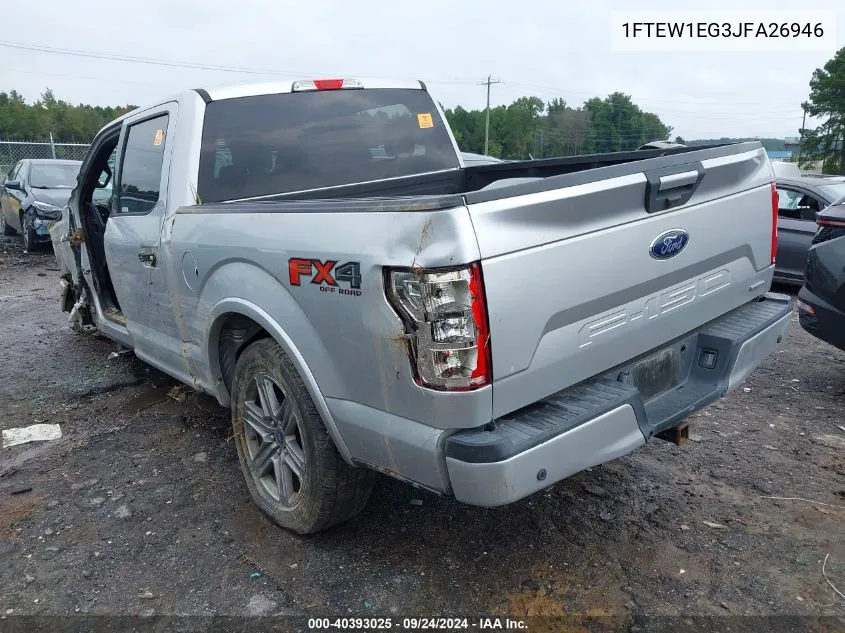 2018 Ford F-150 Xlt VIN: 1FTEW1EG3JFA26946 Lot: 40393025