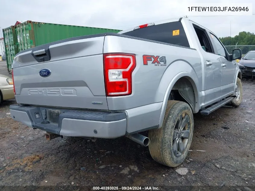 2018 Ford F-150 Xlt VIN: 1FTEW1EG3JFA26946 Lot: 40393025