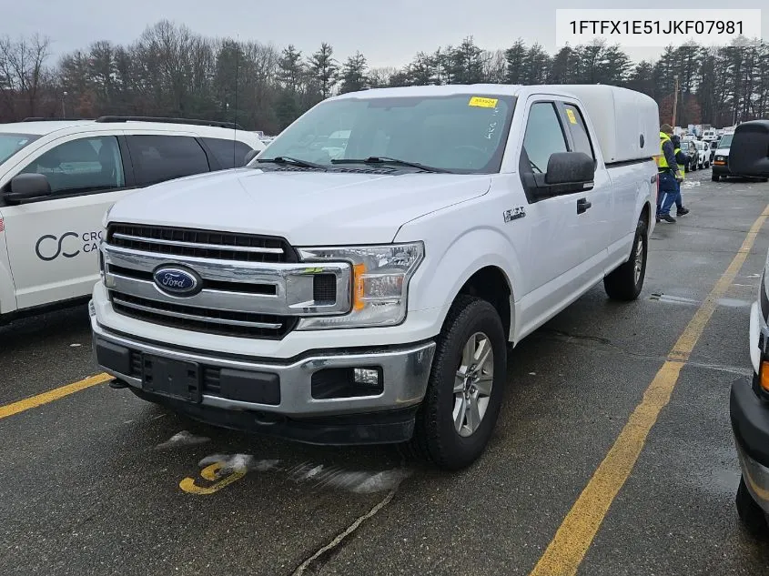 1FTFX1E51JKF07981 2018 Ford F-150 Xlt