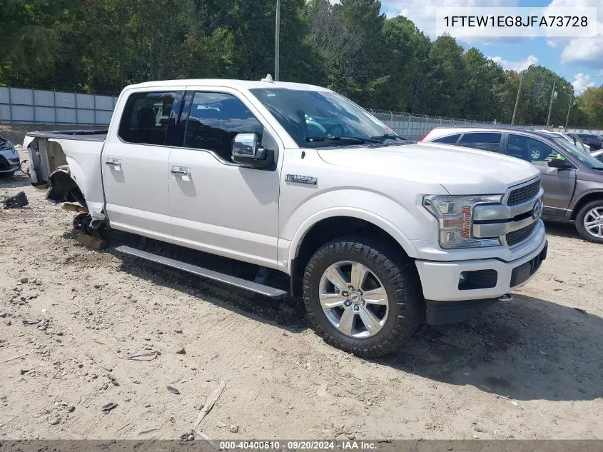 2018 Ford F-150 Platinum VIN: 1FTEW1EG8JFA73728 Lot: 40400510