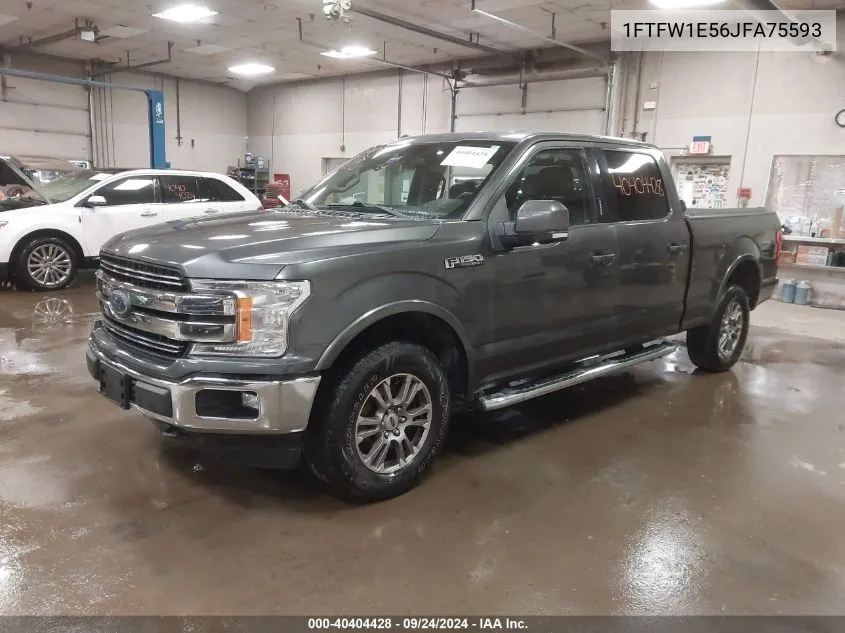 2018 Ford F150 Supercrew VIN: 1FTFW1E56JFA75593 Lot: 40404428