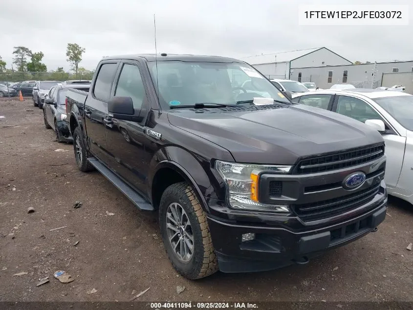 2018 Ford F-150 Xlt VIN: 1FTEW1EP2JFE03072 Lot: 40411094