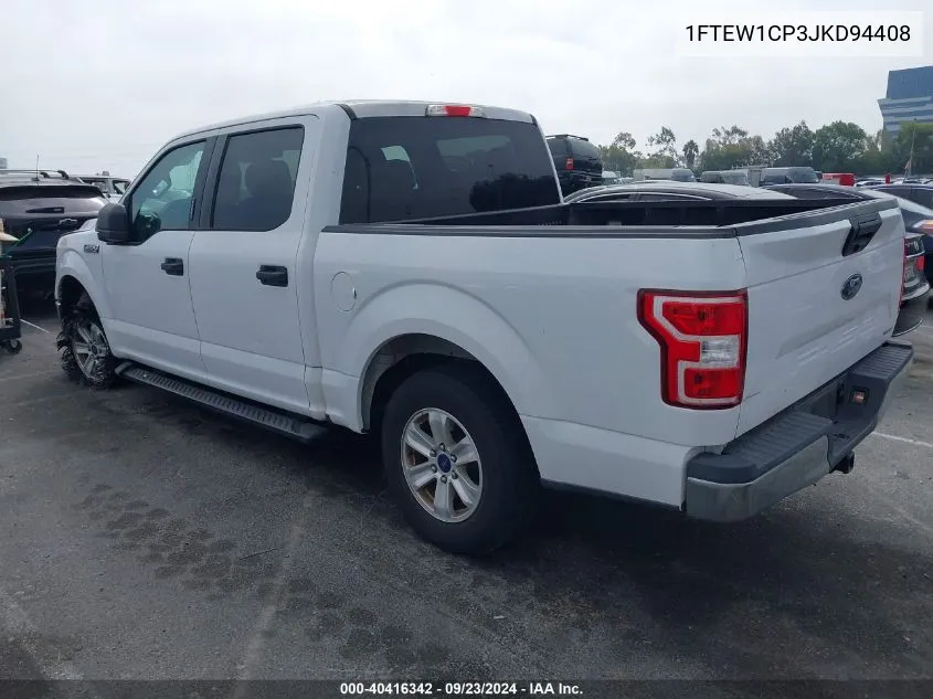 2018 Ford F-150 Xlt VIN: 1FTEW1CP3JKD94408 Lot: 40416342