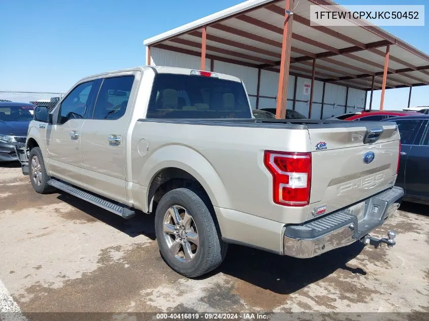 2018 Ford F-150 Xlt VIN: 1FTEW1CPXJKC50452 Lot: 40416819