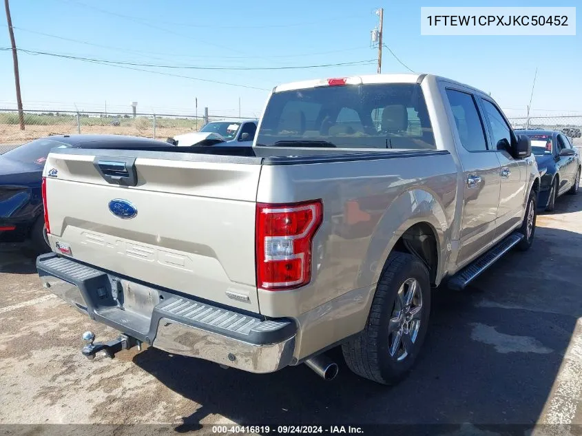 2018 Ford F-150 Xlt VIN: 1FTEW1CPXJKC50452 Lot: 40416819