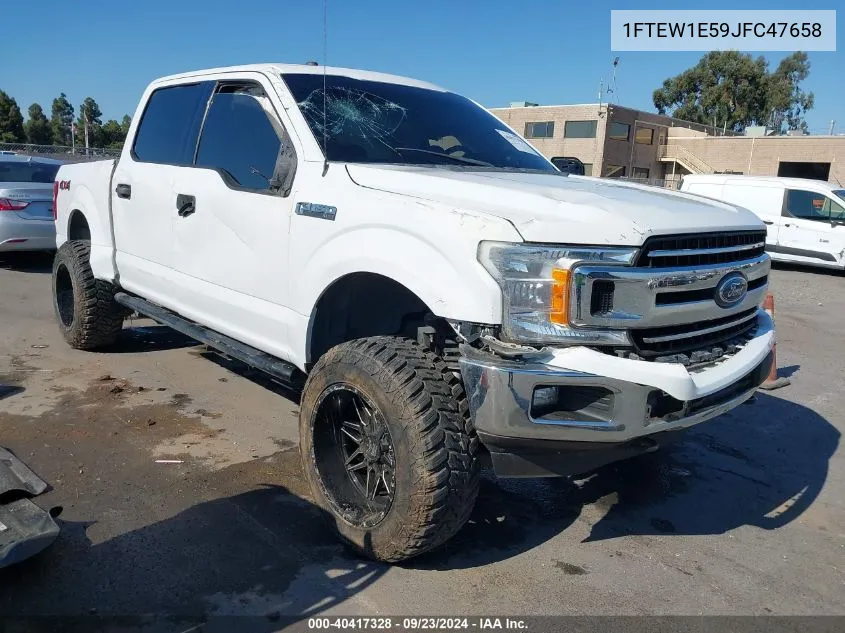 2018 Ford F-150 Xlt VIN: 1FTEW1E59JFC47658 Lot: 40417328