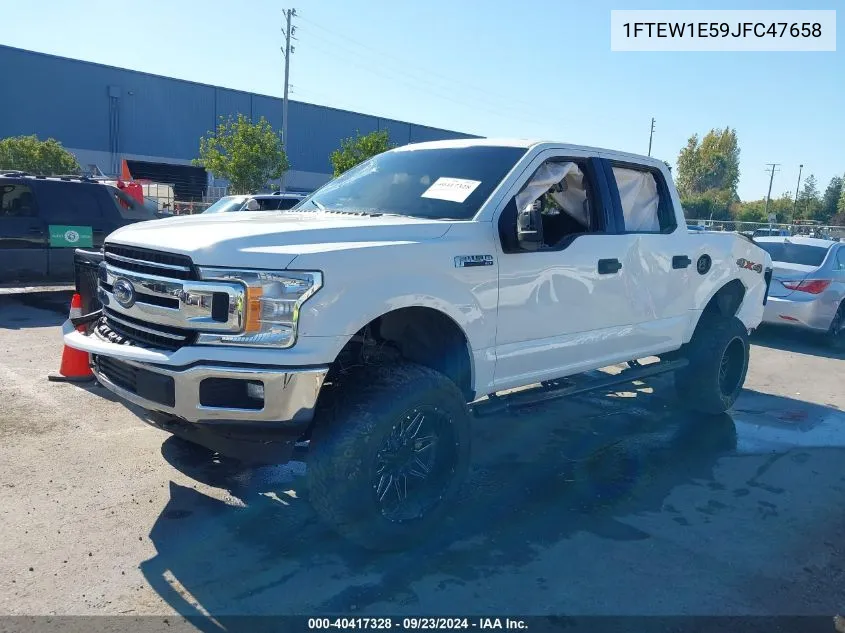 2018 Ford F-150 Xlt VIN: 1FTEW1E59JFC47658 Lot: 40417328