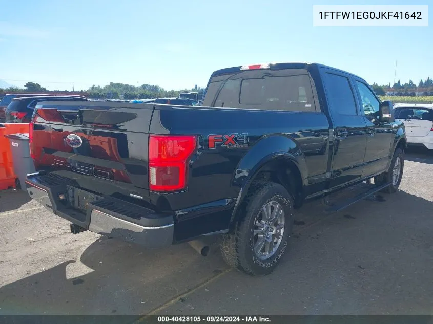 2018 Ford F-150 Lariat VIN: 1FTFW1EG0JKF41642 Lot: 40428105