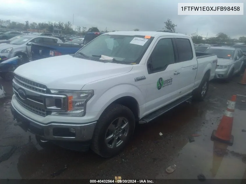 2018 Ford F-150 Supercrew VIN: 1FTFW1EGXJFB98458 Lot: 40432564