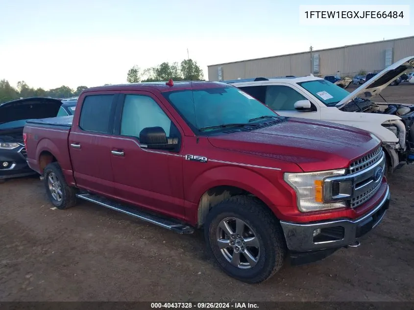 2018 Ford F150 Supercrew VIN: 1FTEW1EGXJFE66484 Lot: 40437328