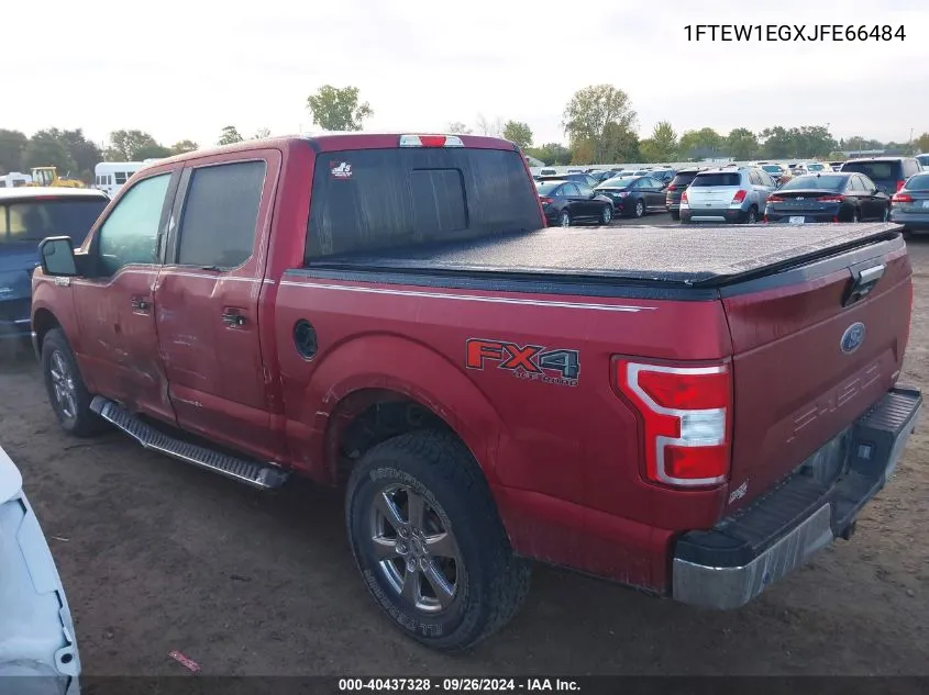 2018 Ford F150 Supercrew VIN: 1FTEW1EGXJFE66484 Lot: 40437328