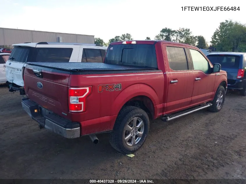 2018 Ford F150 Supercrew VIN: 1FTEW1EGXJFE66484 Lot: 40437328