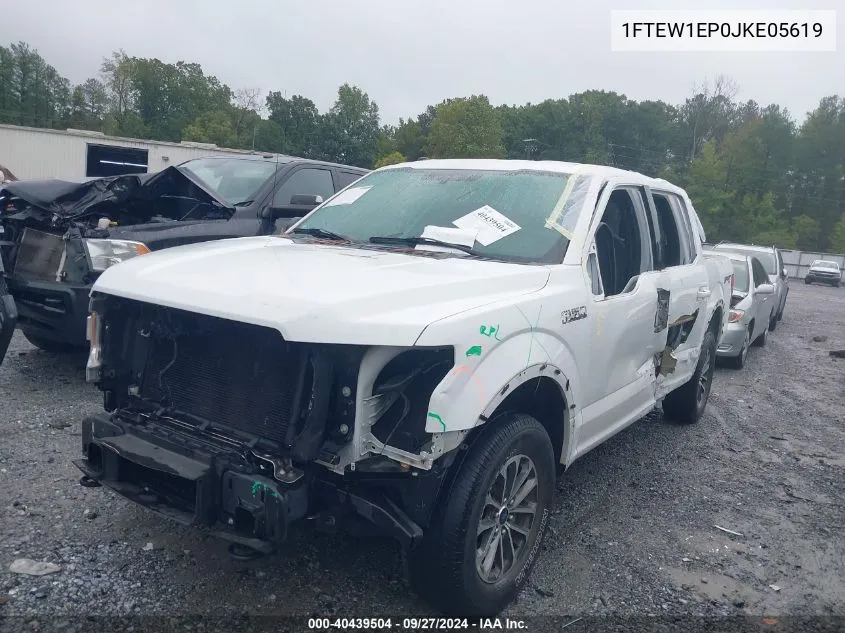 2018 Ford F-150 Xlt VIN: 1FTEW1EP0JKE05619 Lot: 40439504