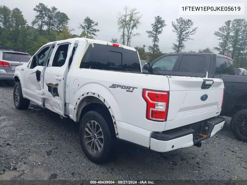 2018 Ford F-150 Xlt VIN: 1FTEW1EP0JKE05619 Lot: 40439504