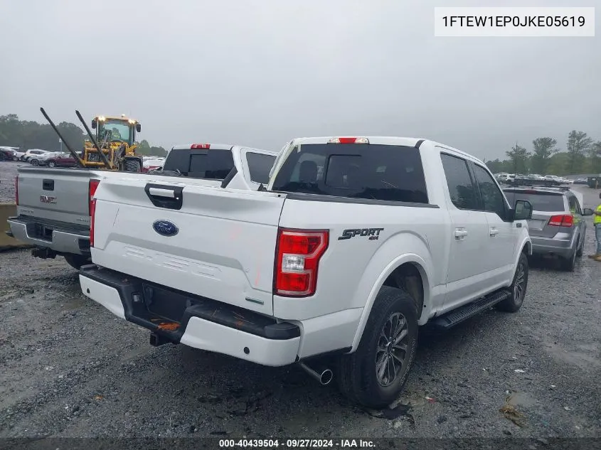 2018 Ford F-150 Xlt VIN: 1FTEW1EP0JKE05619 Lot: 40439504