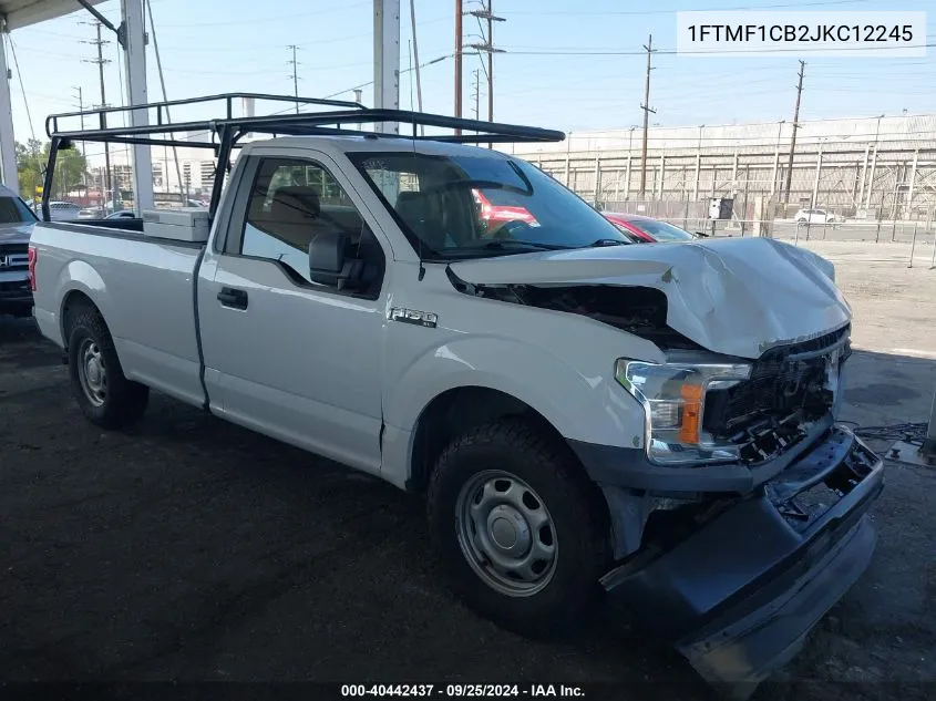 2018 Ford F-150 Xl VIN: 1FTMF1CB2JKC12245 Lot: 40442437