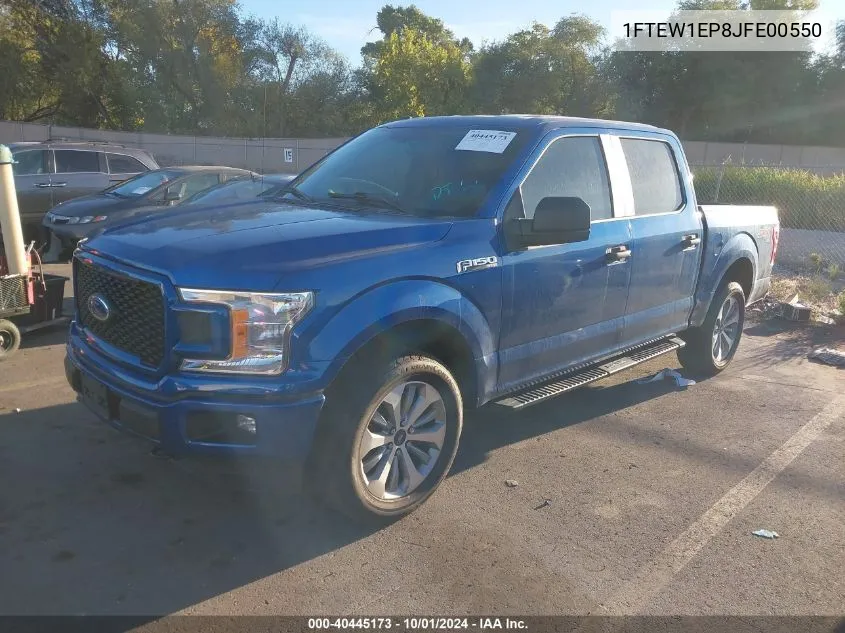 2018 Ford F-150 Supercrew VIN: 1FTEW1EP8JFE00550 Lot: 40445173