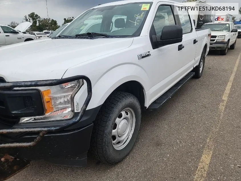 2018 Ford F-150 Xl VIN: 1FTFW1E51JKD68194 Lot: 40454324