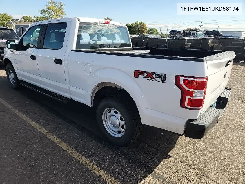 2018 Ford F-150 Xl VIN: 1FTFW1E51JKD68194 Lot: 40454324