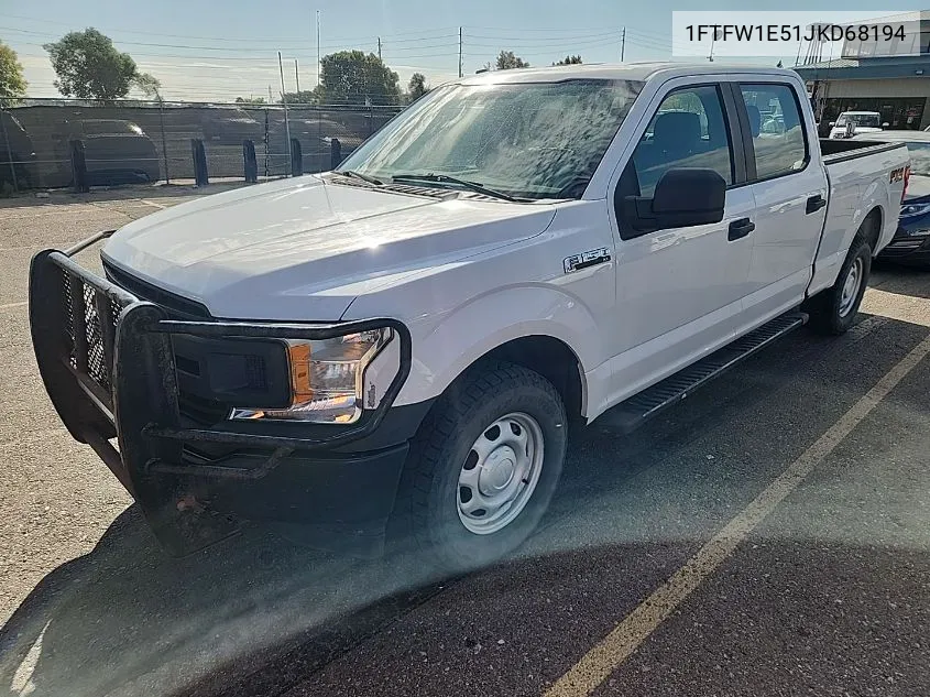 2018 Ford F-150 Xl VIN: 1FTFW1E51JKD68194 Lot: 40454324