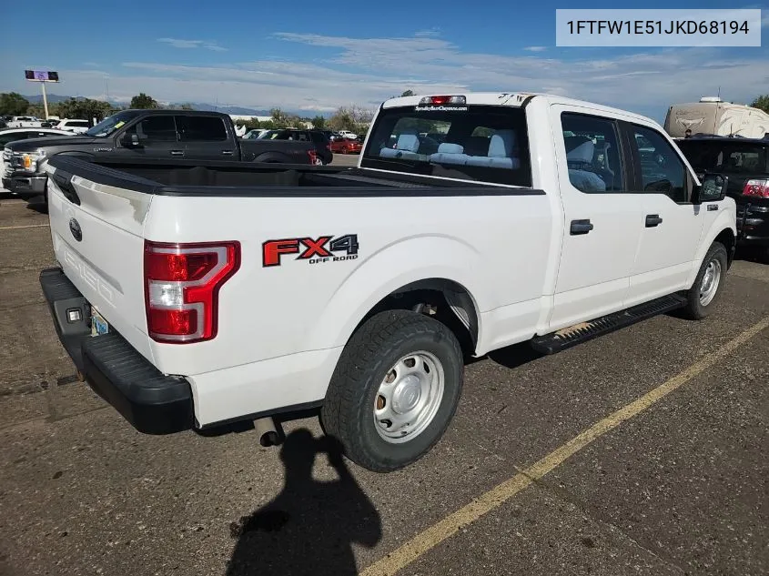 2018 Ford F-150 Xl VIN: 1FTFW1E51JKD68194 Lot: 40454324