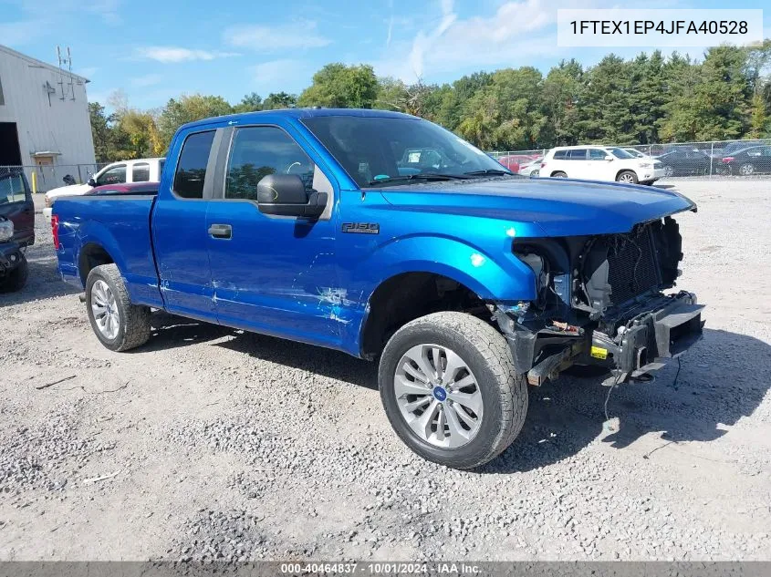 2018 Ford F-150 Super Cab VIN: 1FTEX1EP4JFA40528 Lot: 40464837