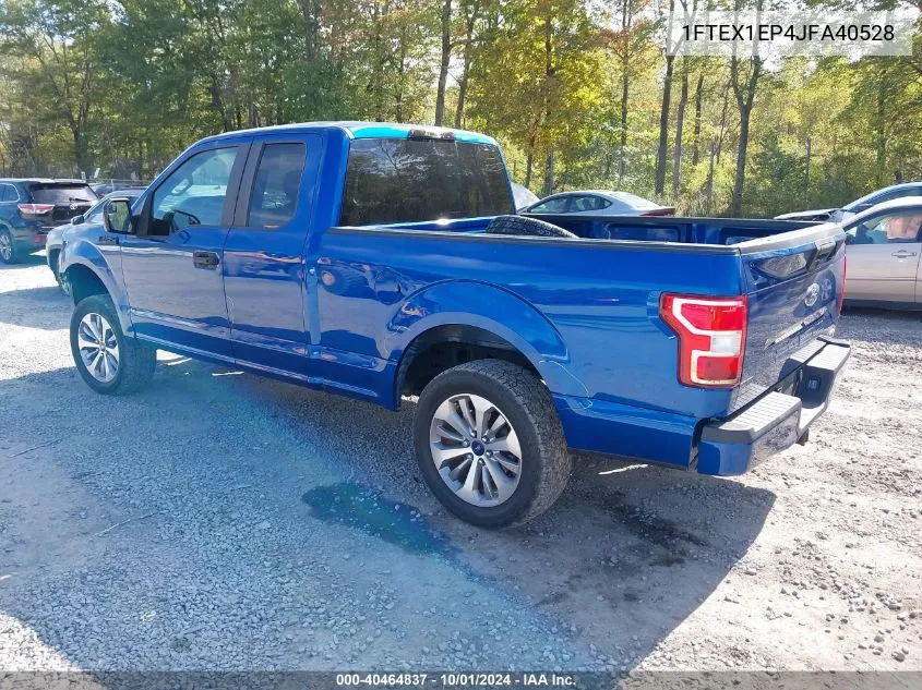 2018 Ford F-150 Super Cab VIN: 1FTEX1EP4JFA40528 Lot: 40464837