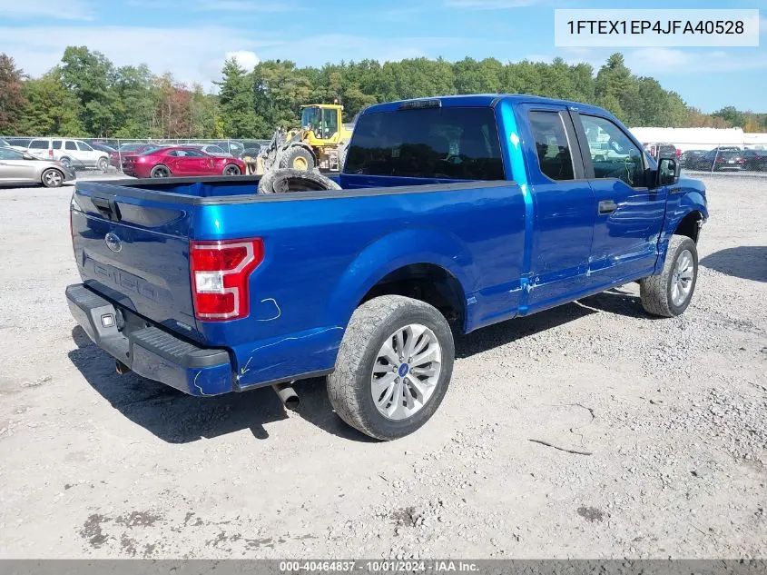 2018 Ford F-150 Super Cab VIN: 1FTEX1EP4JFA40528 Lot: 40464837