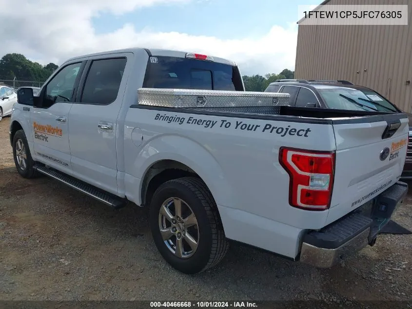 2018 Ford F150 Supercrew VIN: 1FTEW1CP5JFC76305 Lot: 40466668