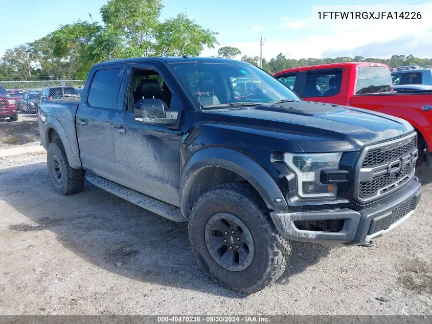 2018 Ford F-150 Raptor VIN: 1FTFW1RGXJFA14226 Lot: 40470238