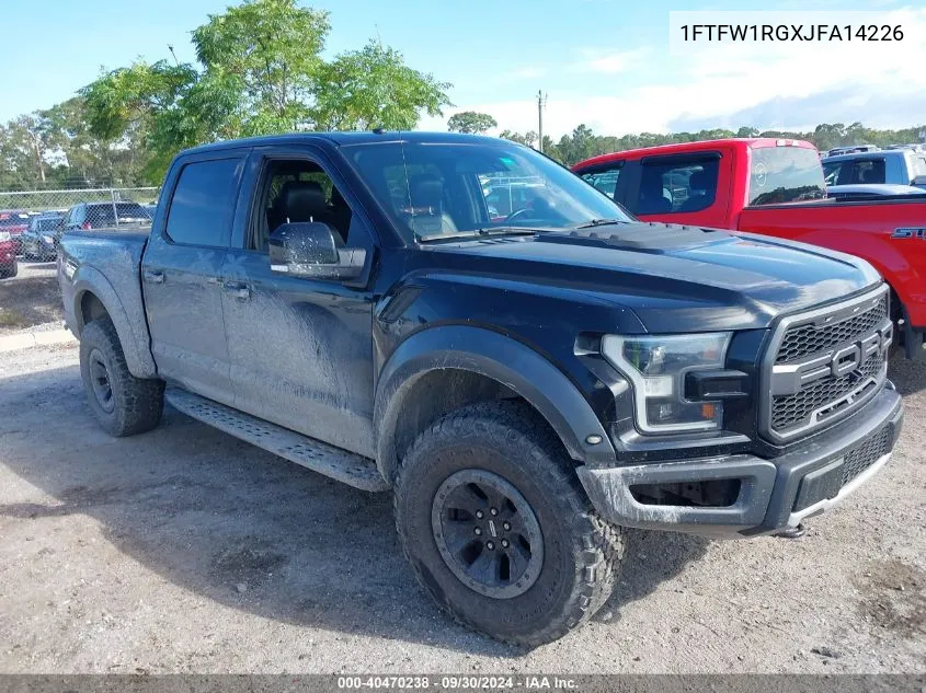 2018 Ford F-150 Raptor VIN: 1FTFW1RGXJFA14226 Lot: 40470238