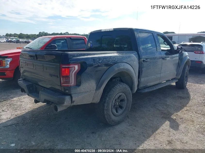 2018 Ford F-150 Raptor VIN: 1FTFW1RGXJFA14226 Lot: 40470238