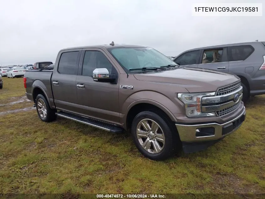 2018 Ford F-150 Lariat VIN: 1FTEW1CG9JKC19581 Lot: 40474572