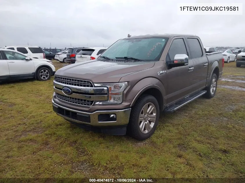 2018 Ford F-150 Lariat VIN: 1FTEW1CG9JKC19581 Lot: 40474572