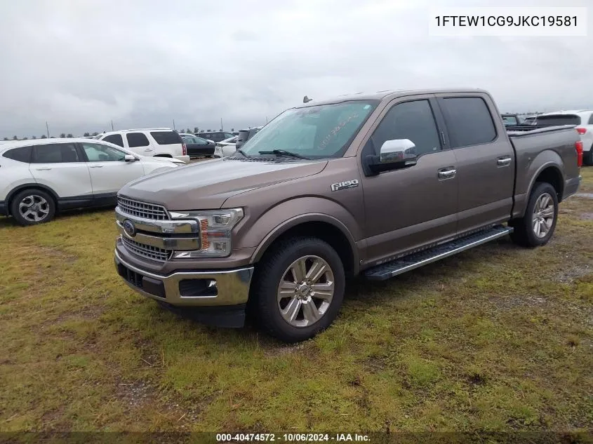 2018 Ford F-150 Lariat VIN: 1FTEW1CG9JKC19581 Lot: 40474572