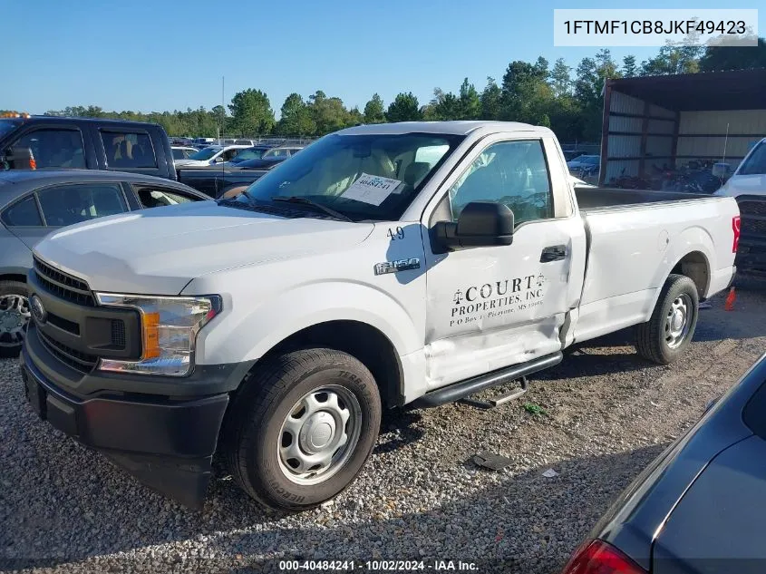 2018 Ford F-150 Xl VIN: 1FTMF1CB8JKF49423 Lot: 40484241