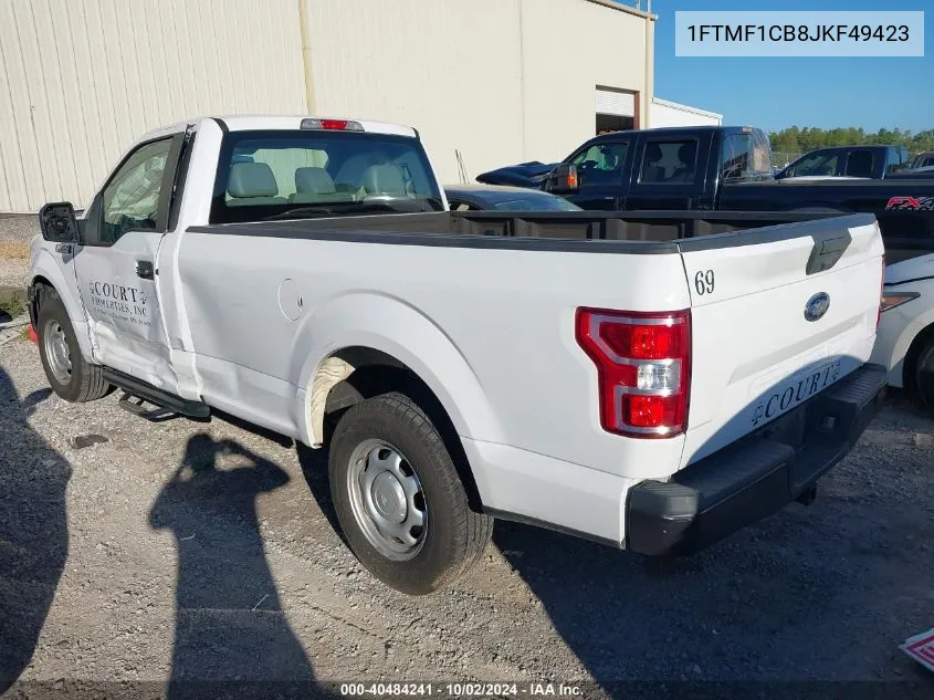 2018 Ford F-150 Xl VIN: 1FTMF1CB8JKF49423 Lot: 40484241