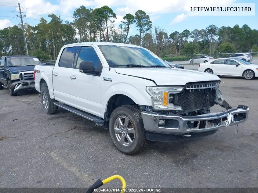 2018 Ford F-150 Xlt VIN: 1FTEW1E51JFC31180 Lot: 40487014