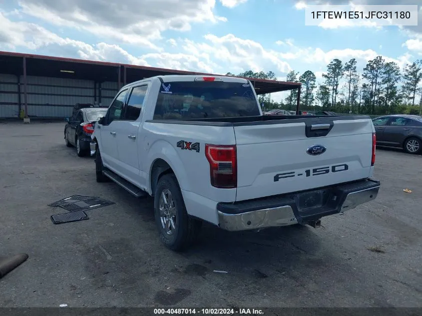 2018 Ford F-150 Xlt VIN: 1FTEW1E51JFC31180 Lot: 40487014