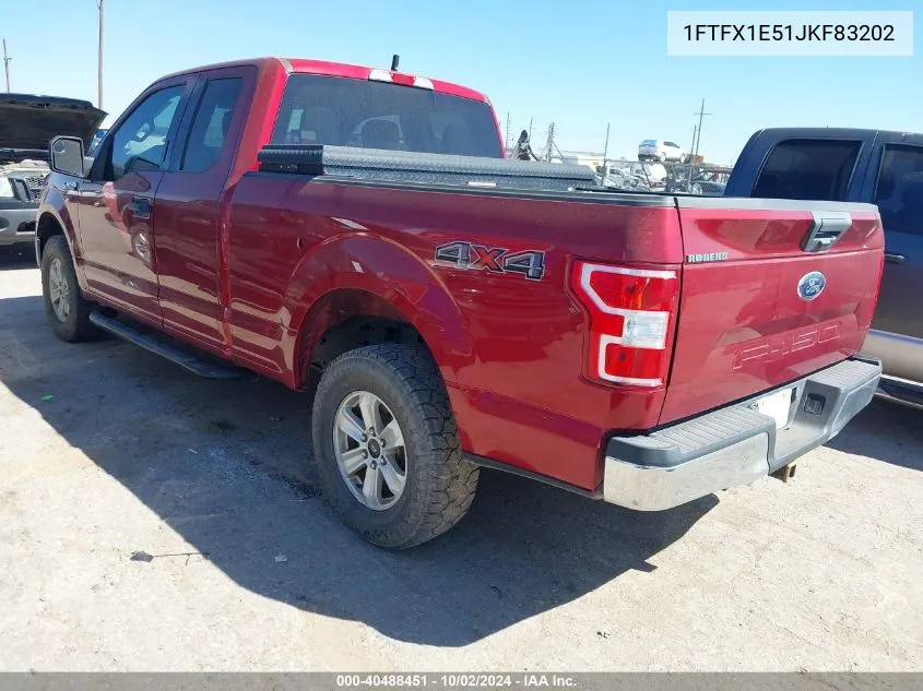 2018 Ford F-150 Xlt VIN: 1FTFX1E51JKF83202 Lot: 40488451