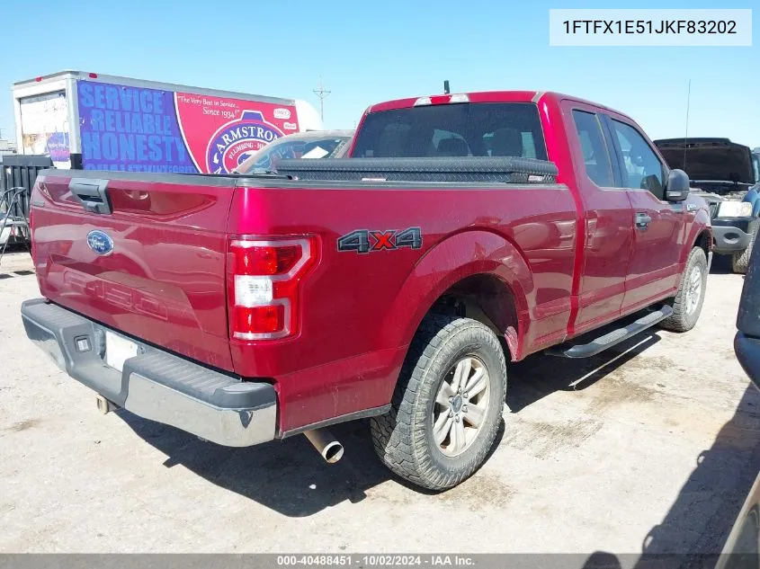 2018 Ford F-150 Xlt VIN: 1FTFX1E51JKF83202 Lot: 40488451