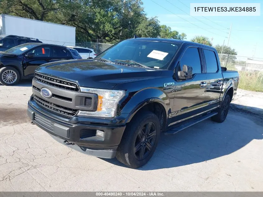 2018 Ford F-150 Xlt VIN: 1FTEW1E53JKE34885 Lot: 40490240