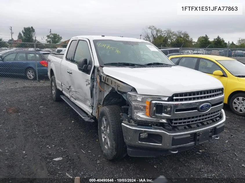 2018 Ford F-150 Xlt VIN: 1FTFX1E51JFA77863 Lot: 40490546