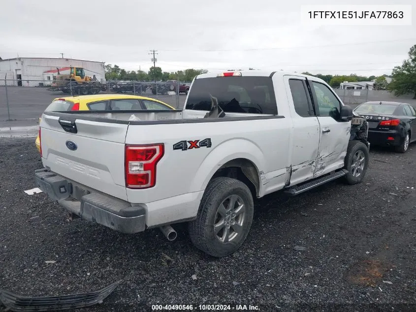 2018 Ford F-150 Xlt VIN: 1FTFX1E51JFA77863 Lot: 40490546