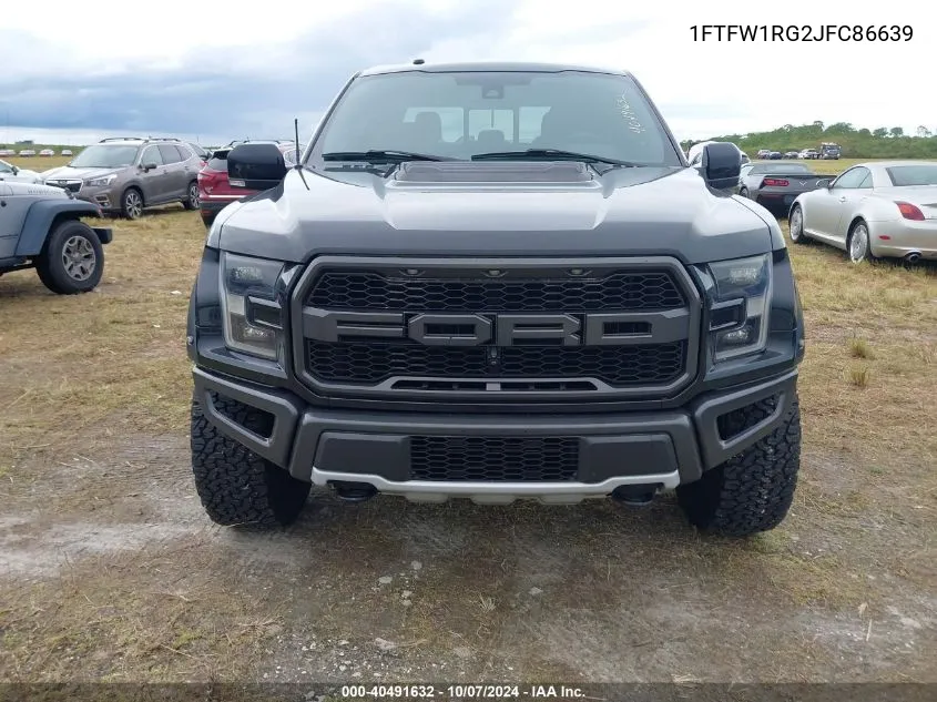 2018 Ford F-150 Raptor VIN: 1FTFW1RG2JFC86639 Lot: 40491632