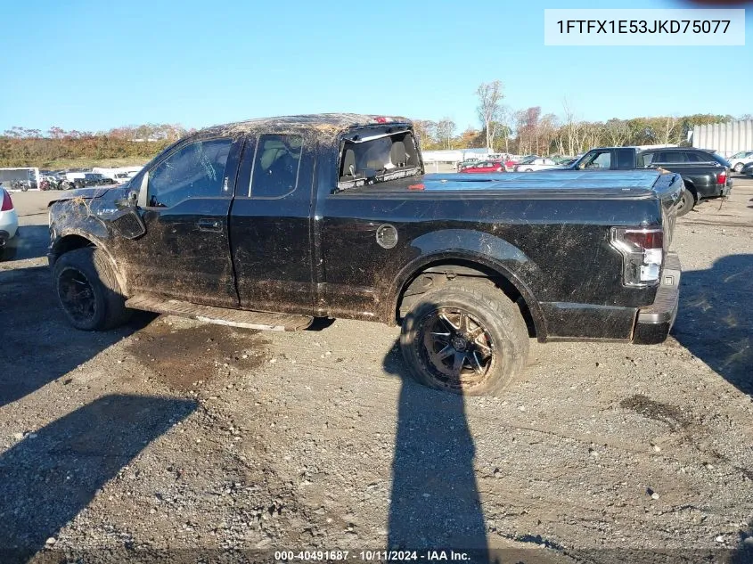 2018 Ford F150 Super Cab VIN: 1FTFX1E53JKD75077 Lot: 40491687