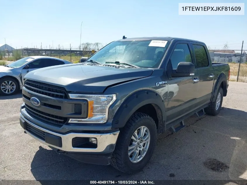 2018 Ford F-150 Xlt VIN: 1FTEW1EPXJKF81609 Lot: 40491794