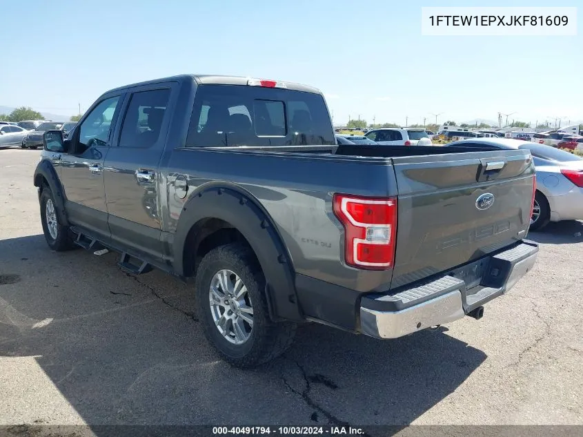 2018 Ford F-150 Xlt VIN: 1FTEW1EPXJKF81609 Lot: 40491794