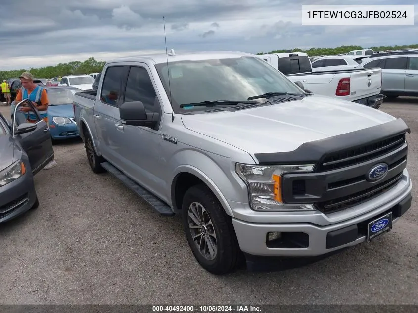 2018 Ford F-150 Xlt VIN: 1FTEW1CG3JFB02524 Lot: 40492400