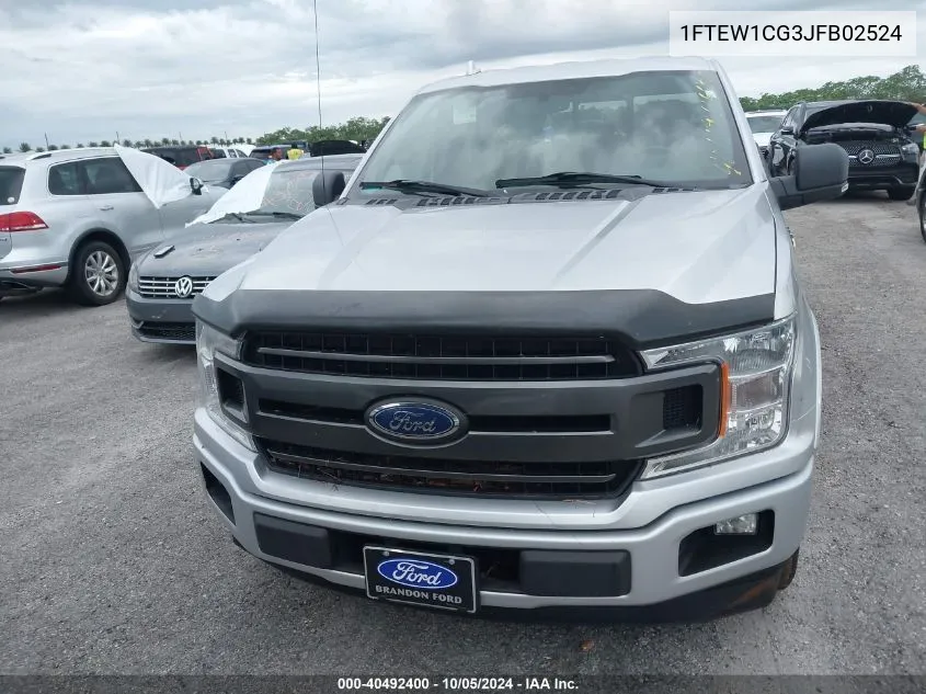 2018 Ford F-150 Xlt VIN: 1FTEW1CG3JFB02524 Lot: 40492400